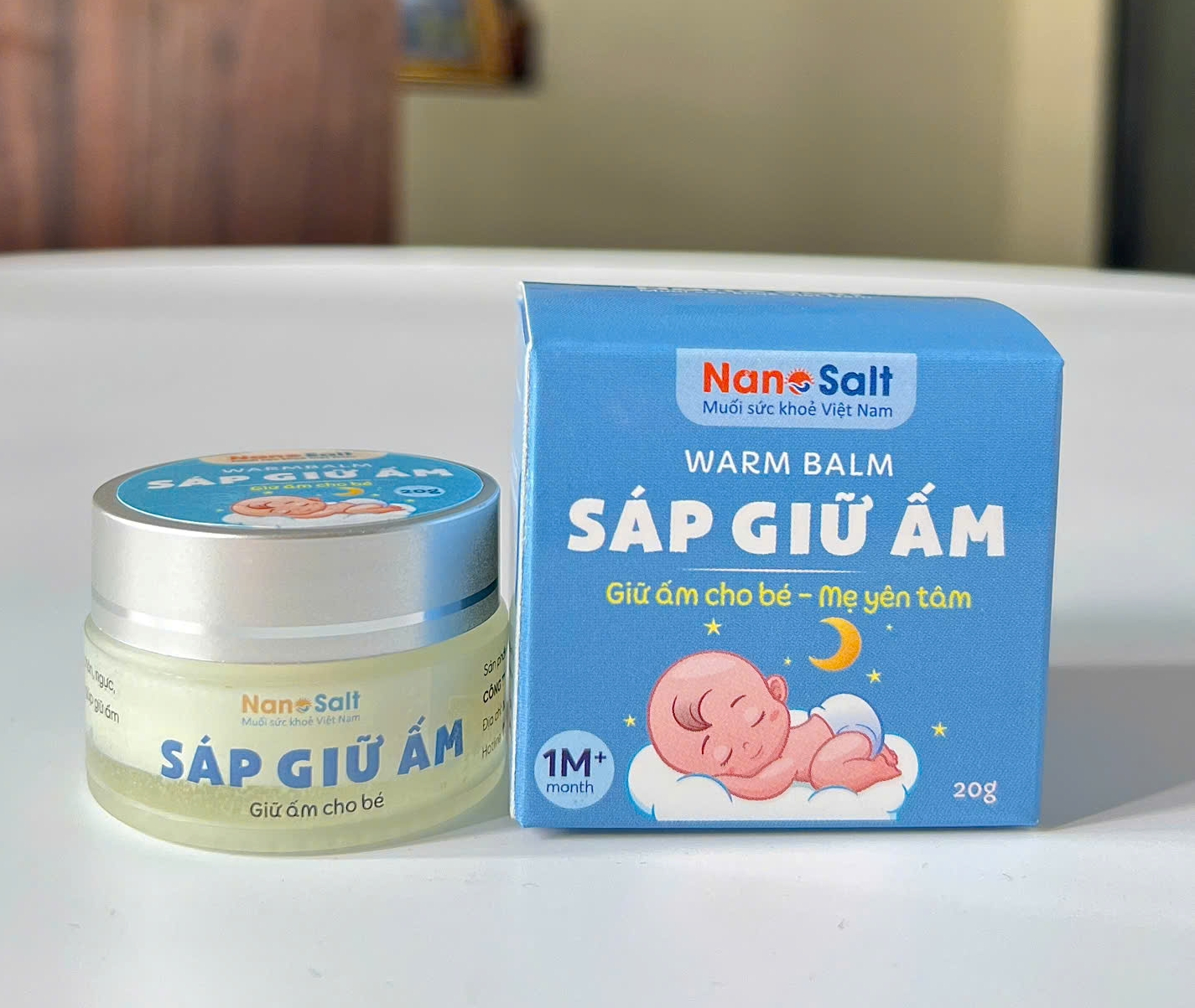Sáp giữ ấm cho bé NanoSalt 20g dành cho bé 1 tháng tuổi trở lên